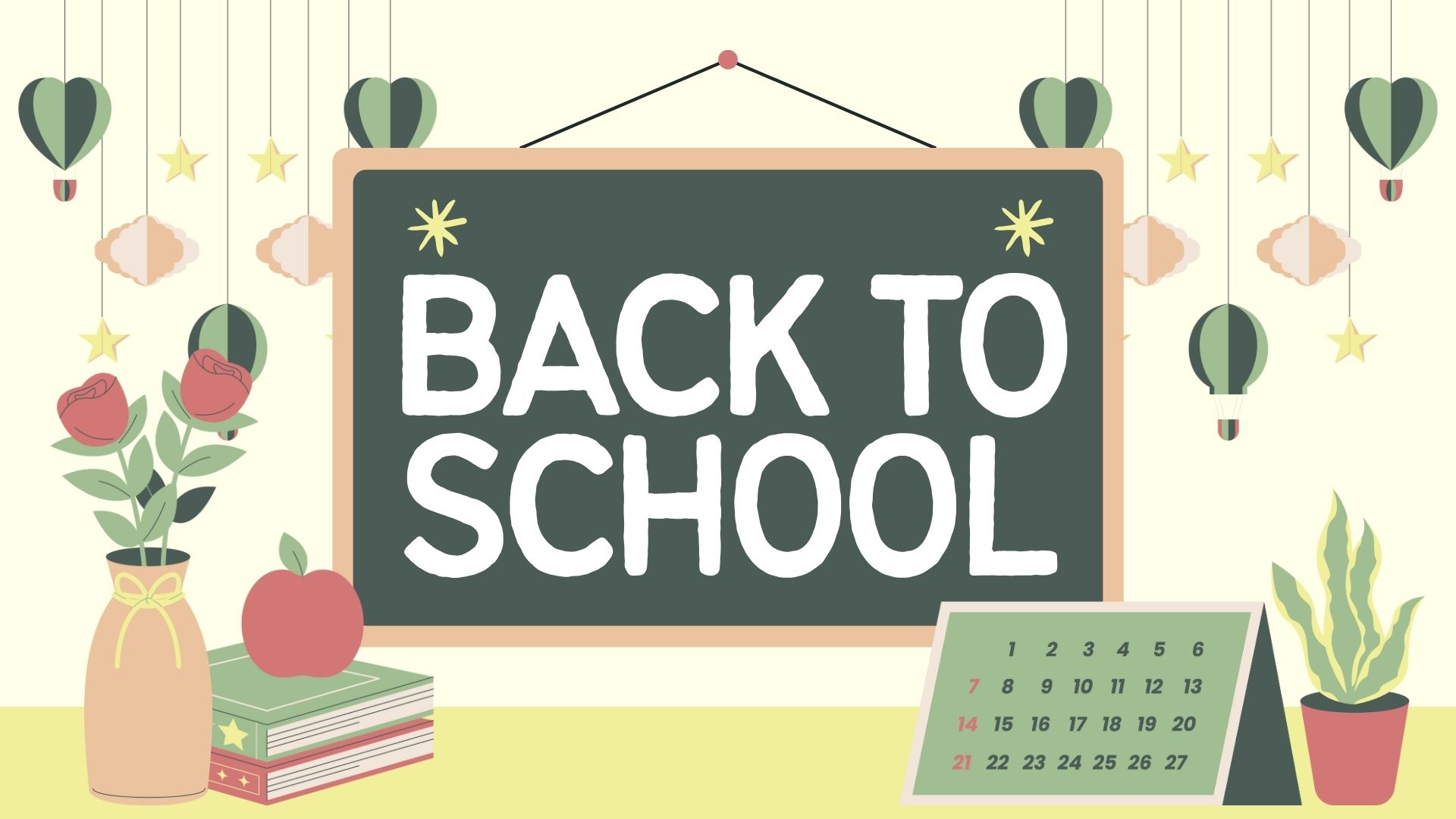 Colorful Handdrawn Organic Cute Illustrated Fun Playful Kindergarten Back To School Presentation